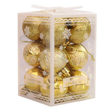 Christmas Ball Baubles Gold Shatterproof 12 pcs 4 cm