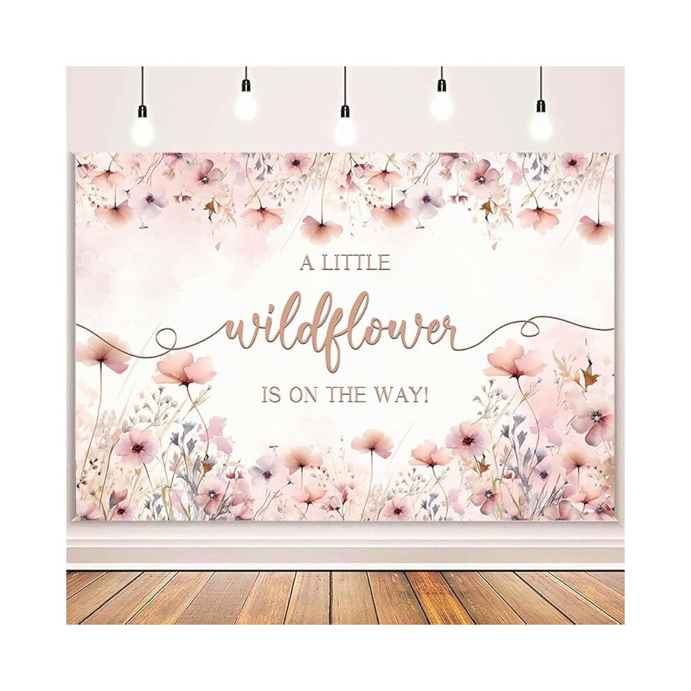 Wildflower Baby Shower Backdrop For Girls 1 Piece Pink 901175922503