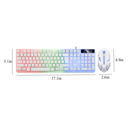 Gaming Keyboard and Mouse Combo Wireless Mechanical 104-Key 1
