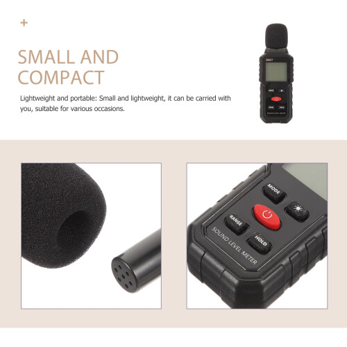 Portable Decibel Meter S8607 Sound Level Meter Plastic 1