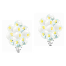 Lot de 20 ballons ananas - 5 ananas en latex + 5 ananas à paillettes, décorations pour une fête d'été hawaïenne et un anniversaire