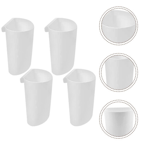 Gobelets suspendus pour chariot de beauté, blancs, lot de 4 2