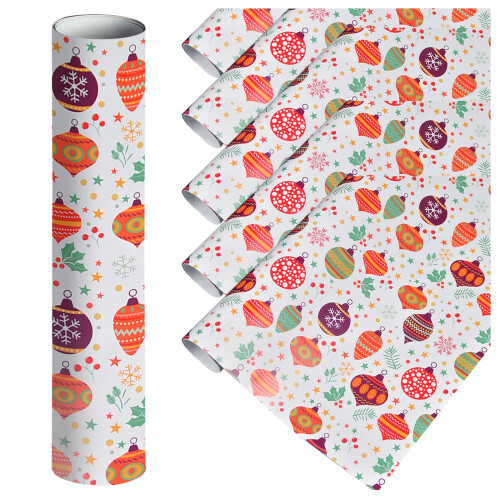 Christmas Wrapping Paper Single-Sided 5 pcs 75cm x 50cm