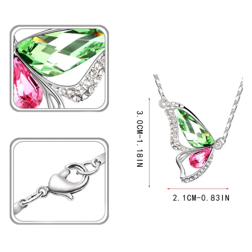 Ensemble collier et boucles d'oreilles papillon Moon Splash 1