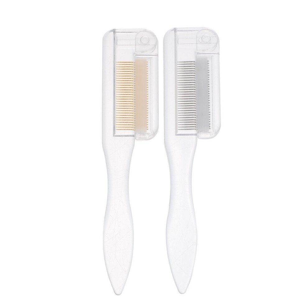 Eyelash Comb Eyebrow Comb Foldable 2pcs