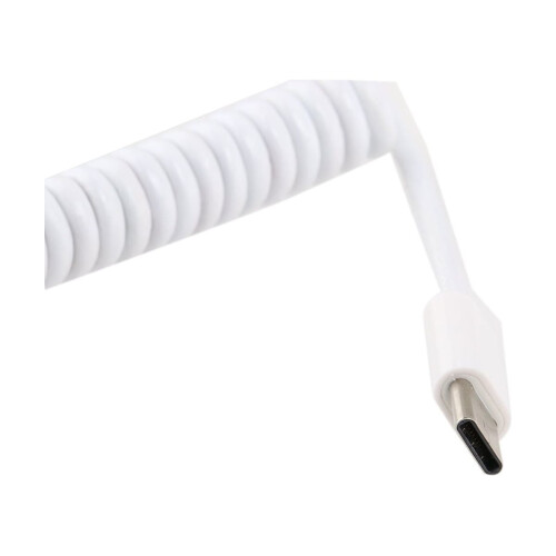 USB-C til USB 2.0 spiraldatakabel 1m hvit 2