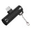 Type-C oortelefoonadapter 3,5 mm audio-oplaadkabel zwart 3