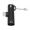 Type-C oortelefoonadapter 3,5 mm audio-oplaadkabel zwart 6