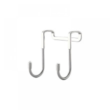 Over Cabinet Drawer Double Hooks Stainless Steel 1 Pack