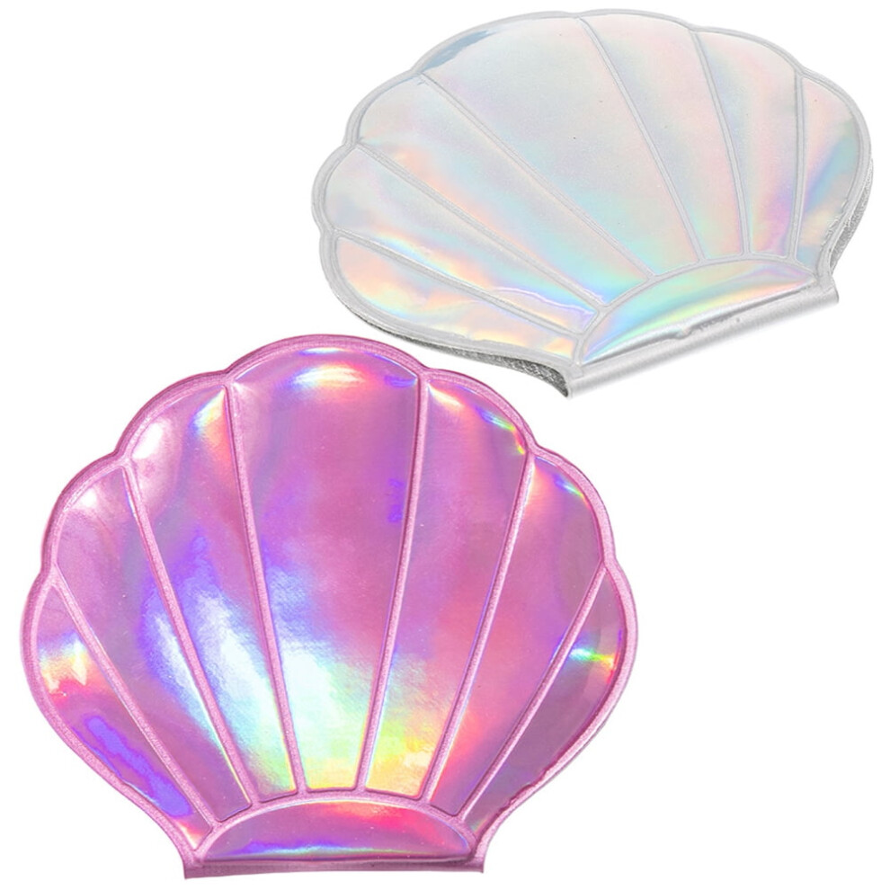 Shell Makeup Mirror Handheld Travel Compact 2 pcs