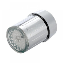LED faucet light with color-changing water stream