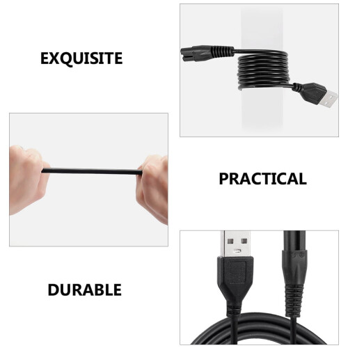 Cable de carga universal para afeitadora eléctrica de 1 m 2
