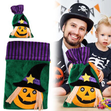 WinysinHalloween cukríkové vrecko Halloween darčekové tašky z pytloviny tekvicový festival cukríkov šitie vlnené netkané úložné vrecko