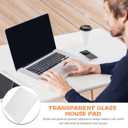 Γυάλινο Mouse Pad Διαφανές Επιτραπέζιο Pad για Gaming 24x12 ιντσών 1