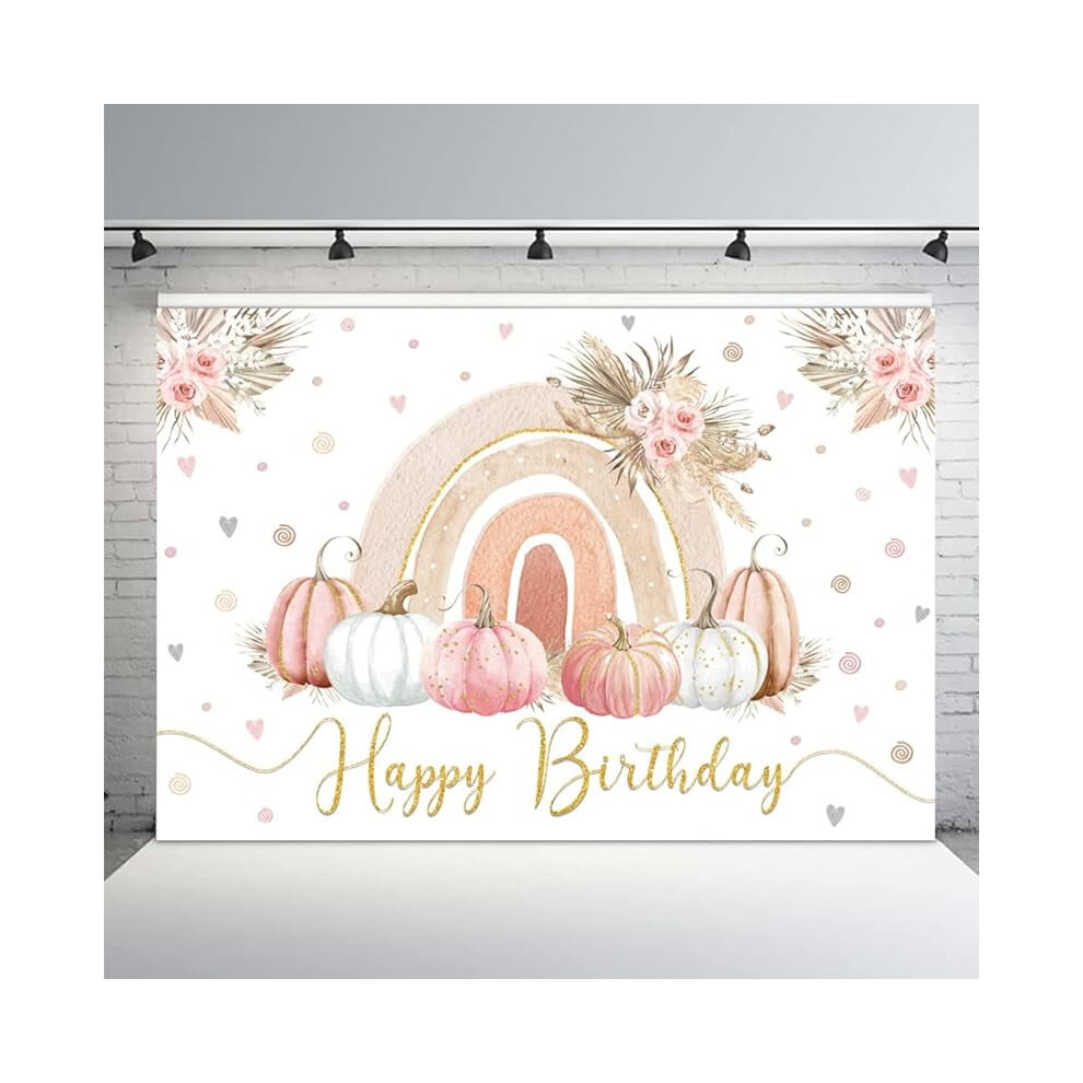 Autumn Boho Pumpkin Backdrop 7X5 Ft 901175941177