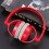 Cuffie con microfono, leggere, pieghevoli, rosse 5
