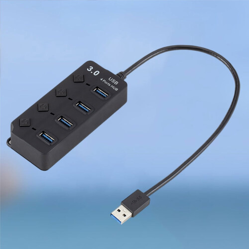 Concentrador USB 3.0 de 4 puertos negro 2