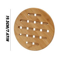 Dessous de plat antidérapant en bambou pour pots (lot de 4)