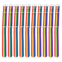 Bracelets tressés arc-en-ciel ajustables (lot de 10)