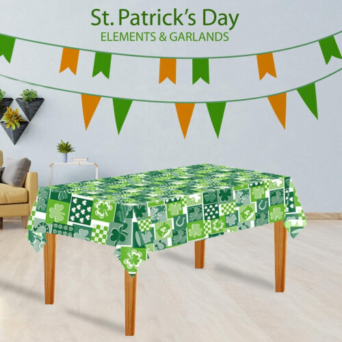 St Patrick's Day tablecloth plastic 54x90 inches 1