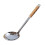 Colher escumadeira de aço inoxidável com cabo de madeira de 20 cm (8 polegadas) 1