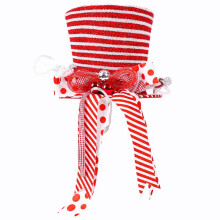 Décoration de sapin de Noël en forme d'étoile avec un nœud rouge et du tissu