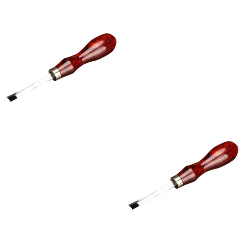 Leather Skiving Tool with Wooden Handle 2 pcs