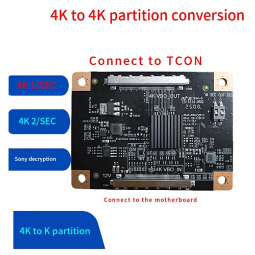4K to 4K Partition Conversion Board Without Limit Size Compatible for  TV Display 1