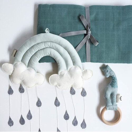 Decoración de pared infantil con forma de nube arcoíris (1 pieza) 2