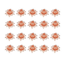 Gabhálais Eease20PCS DIY Coirníní Lotus Caipíní Bláthanna Crochta Seunta Spásaire Log Caipíní Deiridh le haghaidh Déanamh Seodra Muince