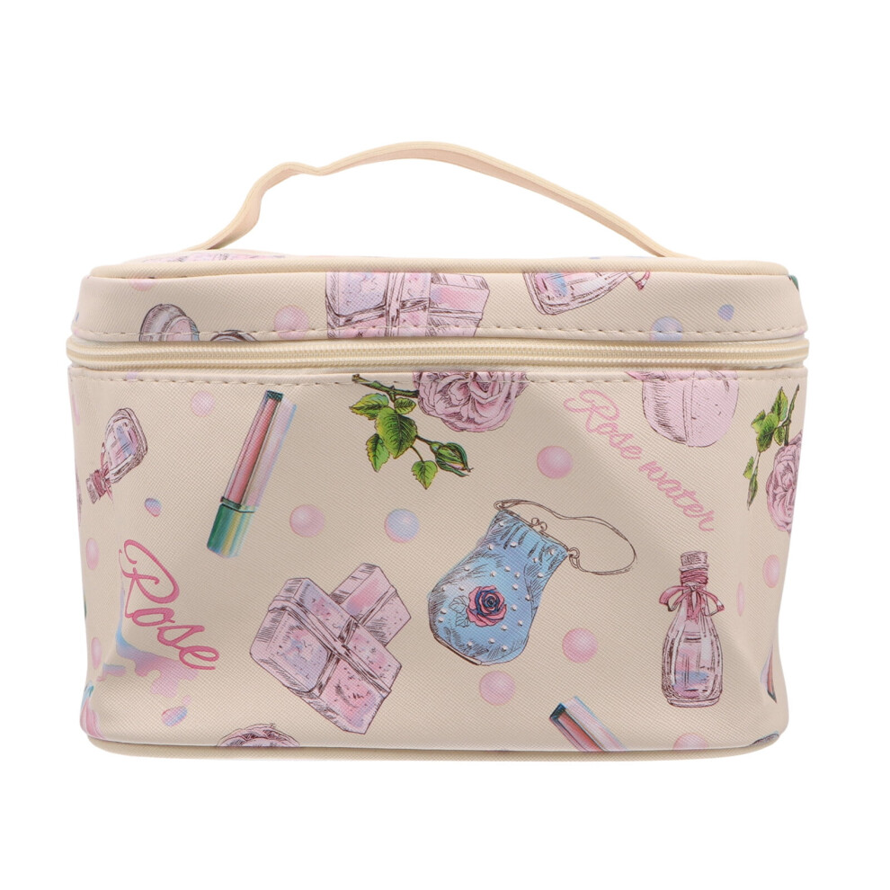 PU makeup bag travel cosmetic pouch beige