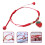 Pulseira trançada com pingente de morango (2 peças) 2