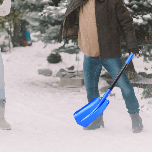 Telescopic folding ice scraper for snow removal 2
