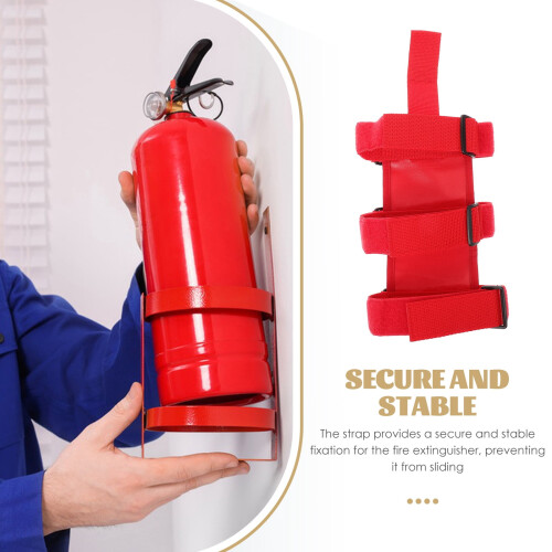 Car Fire Extinguisher Holder Mount Red Nylon 1