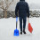 Car ice scraper foldable telescopic snow shovel 6