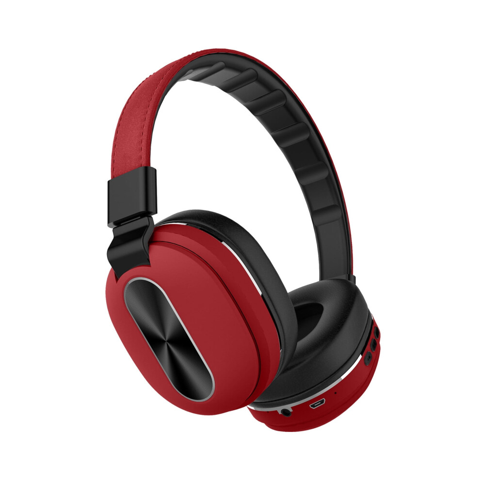 Bluetooth 5.0 Foldable Wireless Headphones Red 901175943515