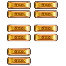 10PZ 24V 3,9 Pollici 3 LED Camion Rimorchio Ambra Luce Anteriore Posteriore LED Luci di Posizione Laterali Indicatore di Spazio Lampada Impermeabile