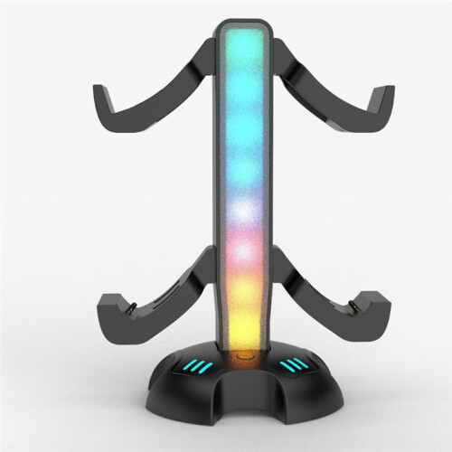 Multiple Function Charging Stand for PS5 Dualsense Controller with Adjustable RGB Lighting Dual Charging Function 1