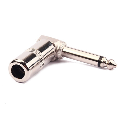 Conector mono para cable de guitarra en ángulo recto de 1/4 de pulgada de Eease 1