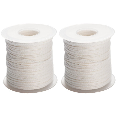 Candle Wick White Pre-waxed 2 Rolls
