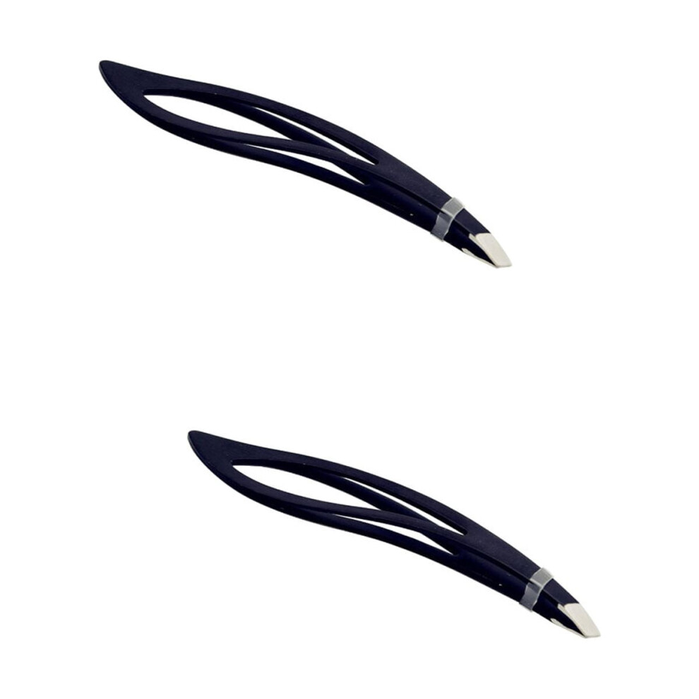 Eyebrow Tweezers Set Stainless Steel 2-Piece