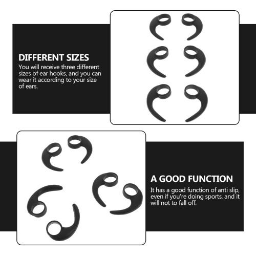 Lixianhe earphone clip hook silicone 6 pcs 2