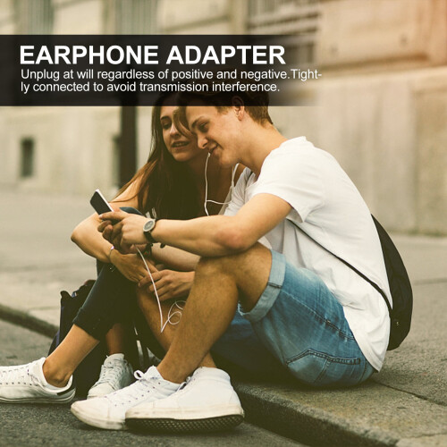 2 stk. hovedtelefonadapter USB-opladerkabel øretelefon Tpe 2