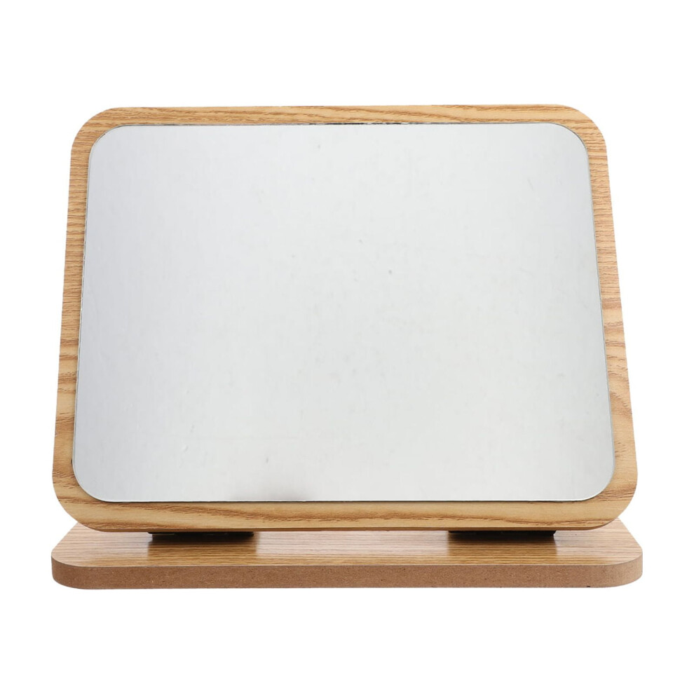 Wooden Desktop Cosmetic Mirror Foldable 1pc