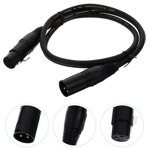 XLR-kabel mannelijk naar vrouwelijk, 1 meter, 3-pins microfoonkabel 2