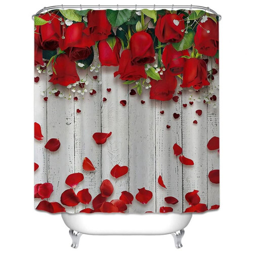 Vandtæt bruseforhæng til Valentinsdag 180x180cm