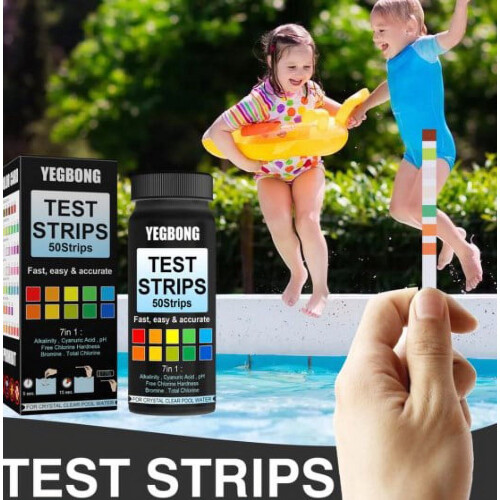 QISIWOLE Pool & Spa Test Strips 7-in-1 50 strips