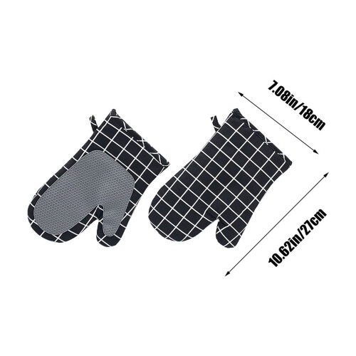 Gants isolants pour micro-ondes avec doublure en gel de silice (2 pièces) 2