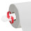 Plastic Tissue Holder Rod with Hinge Bracket White 2 Pcs 4