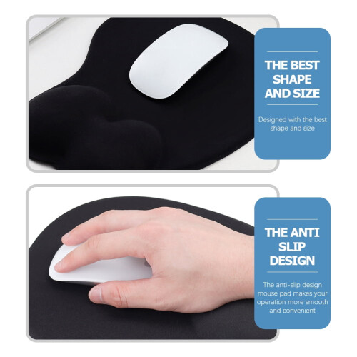 Ergonomisk musematte med håndleddsstøtte 30 x 20 cm 1